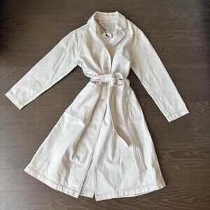 Levis Cream Denim Trench Coat